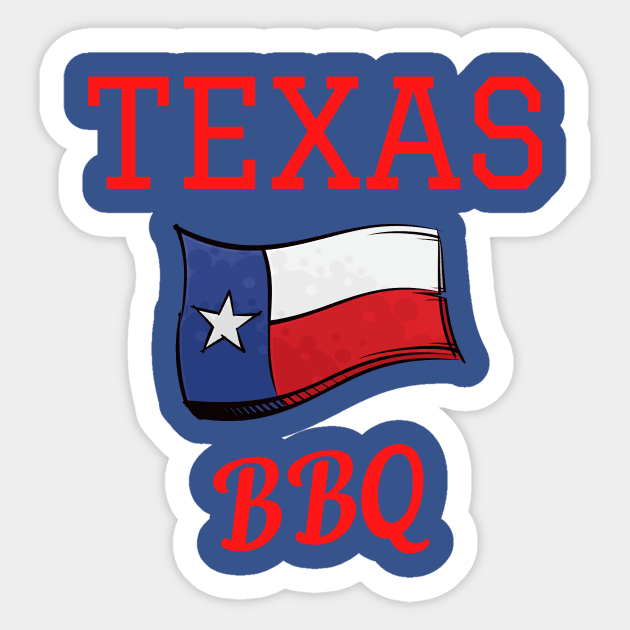 Texas BBQ Shirt Sticker by TeesByTay